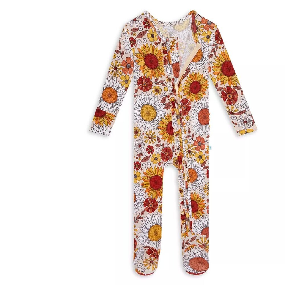 Goldie Ruffled Footie One Piece